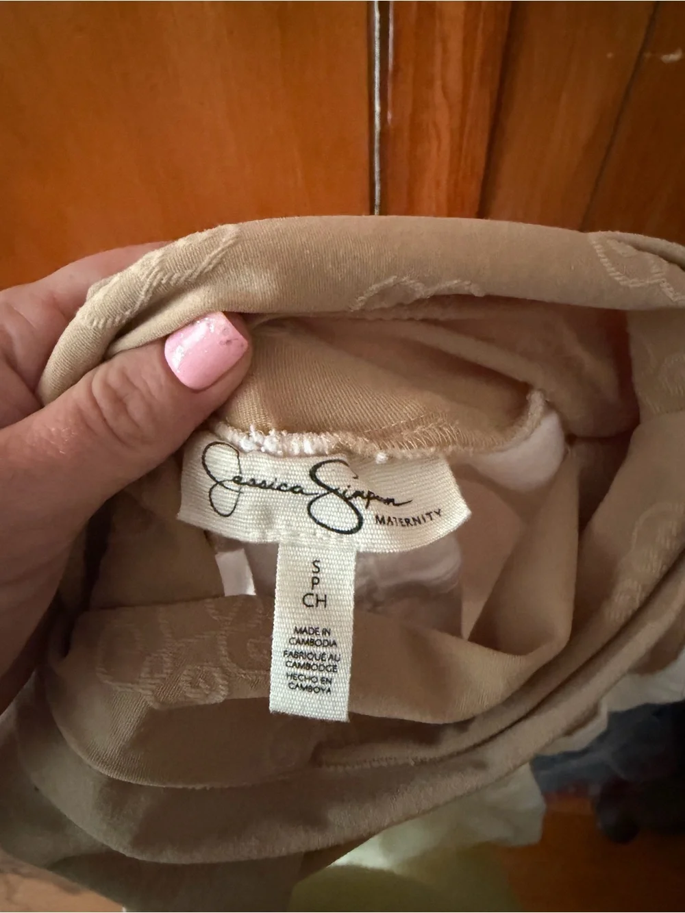 Jessica Simpson White Distressed Maternity Jeans with Nude Support Panel